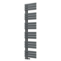 HEIZKÖRPER 159,9/40 cm Anthrazit Warmwasser aus Stahl 718 W mit Mittelanschluss G1/2" - Anthrazit, Metall (40/159.9/5.9cm) - S'AFIELINA