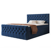 BOXBETT JOLIE 120x200 cm mit Matratze, Blau - Blau, Textil (120/200cm) - Idohome
