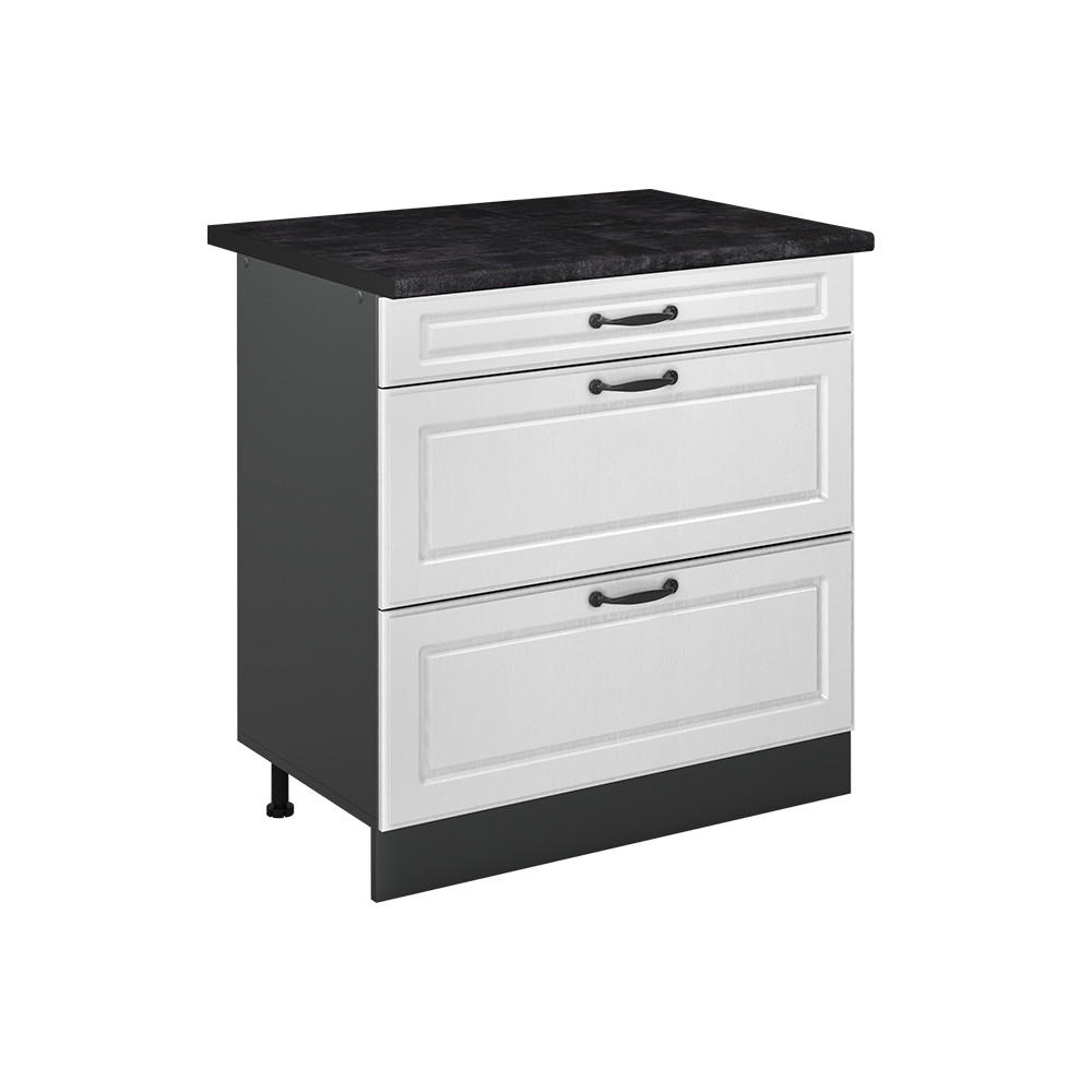 Vicco Küchenunterschrank Weiß, Anthrazit 80x81.6x60 cm
