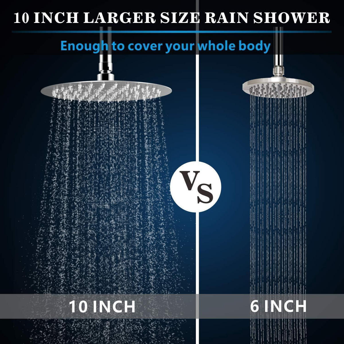 REGENBRAUSE 25 cm Rund Chrom - Silberfarben, Metall (25/12.7/25cm)
