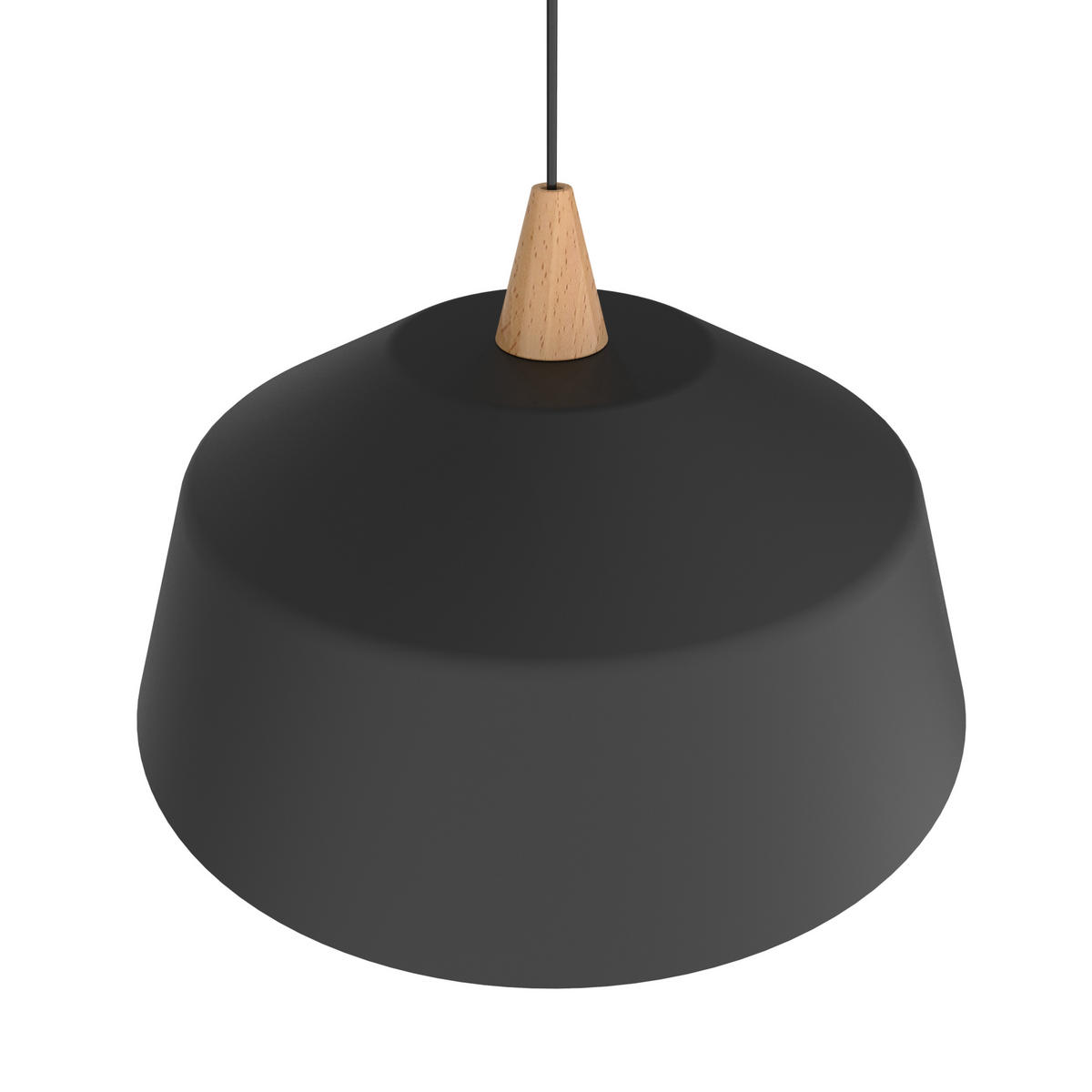 HÄNGELEUCHTE - Schwarz, Metall (50/50/17cm) - Lumicom