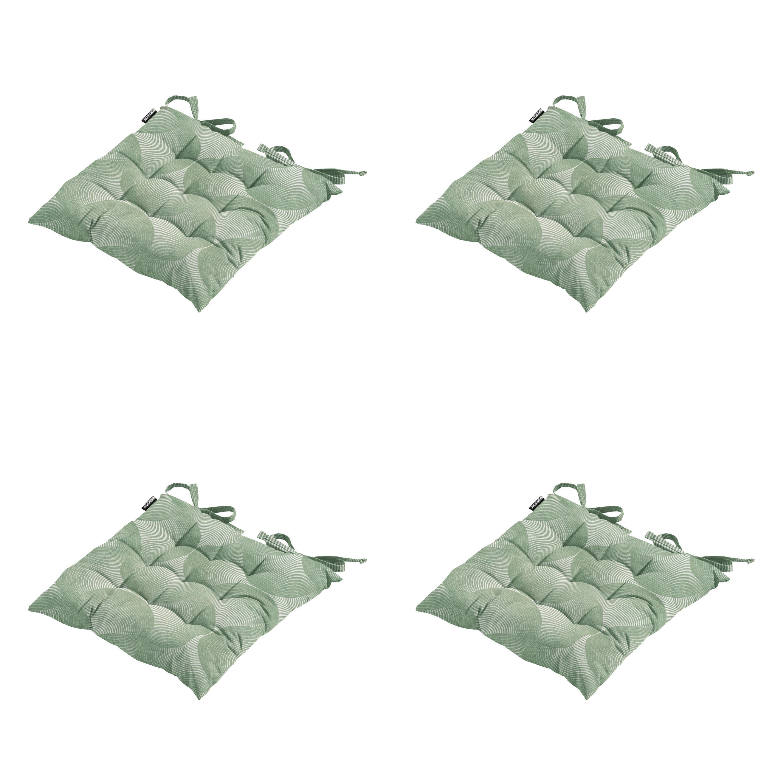 SITZKISSEN Napels - Grün - 46/46/8 cm - 4er-Set - Grün, Textil (46/8/46cm) - Madison