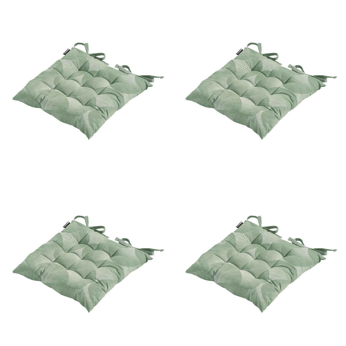 SITZKISSEN Napels - Grün - 46/46/8 cm - 4er-Set - Grün, Textil (46/8/46cm) - Madison