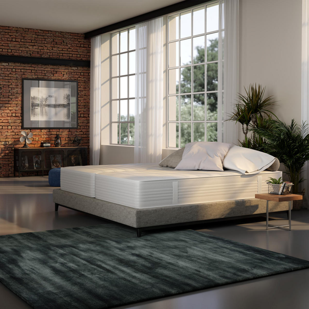 TASCHENFEDERKERN-MATRATZE "Dynamic TFK", H2, 120 x 200 cm, Höhe: ca. 24 cm - Weiß, Textil (120/200cm) - Hn8 Schlafsysteme