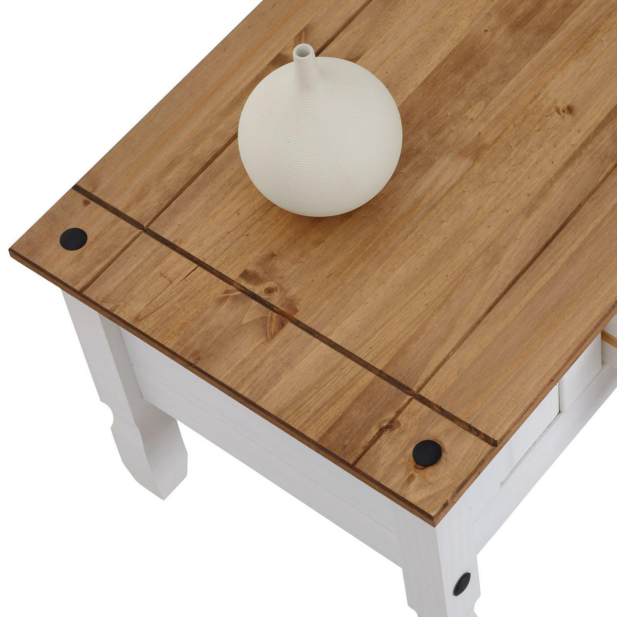 COUCHTISCH CAMPO - Weiß/Braun, Holz (50/95/45cm) - CARO-Möbel