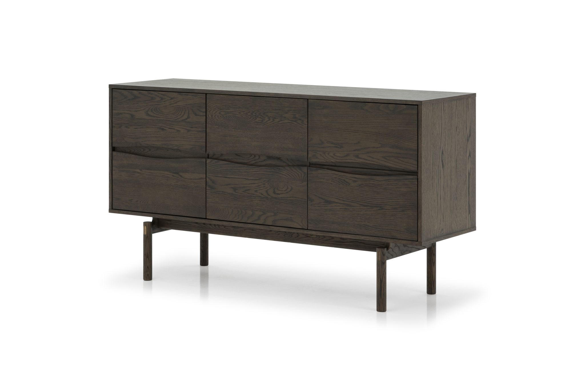 SIDEBOARD Celeste, Braune Massiveiche - Braun, Holz (45/82/150cm) - WOODEK