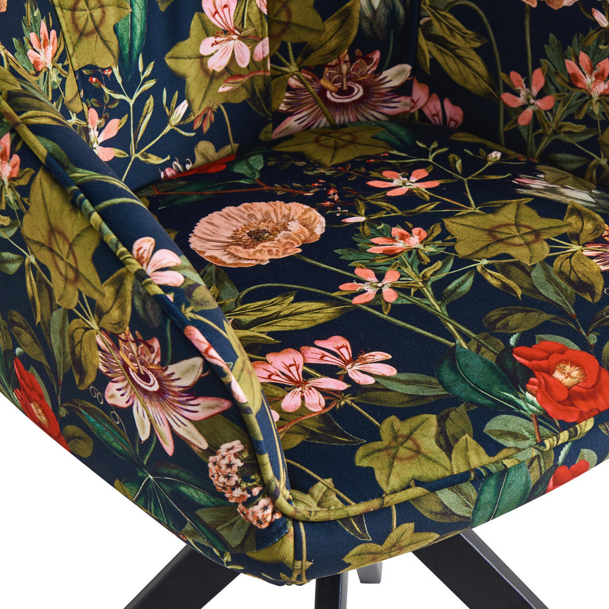ARMLEHNSTUHL PANDORA Petrol - Petrol, Textil/Metall (57/82/62cm) - B&D Home