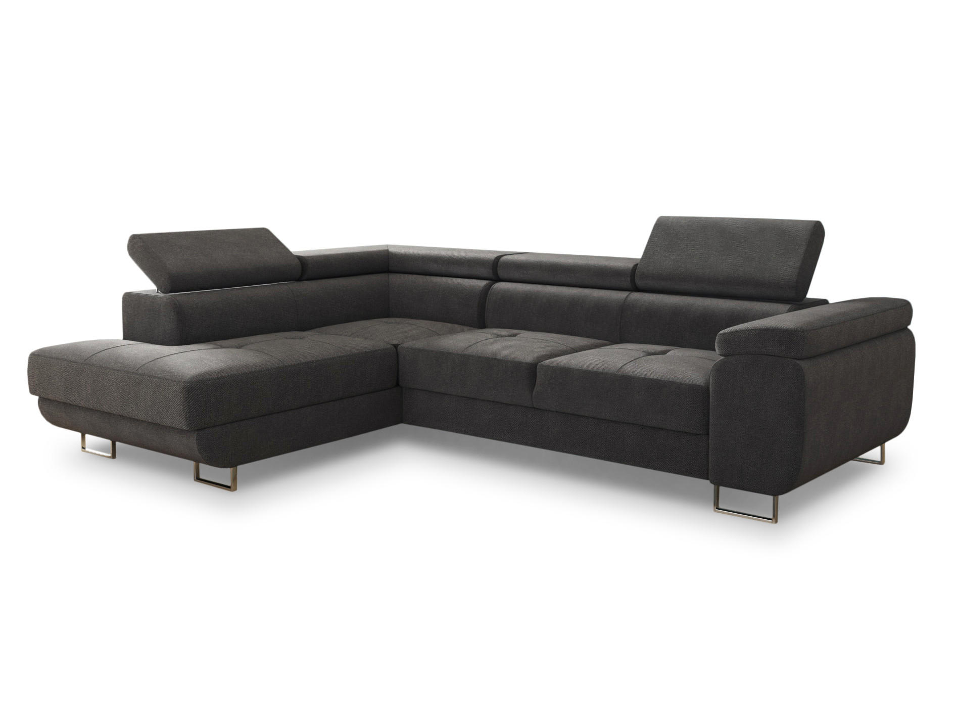 ECKSOFA Caris, Seite: Links - Grau, Holz/Textil (273/203cm) - Sofnet