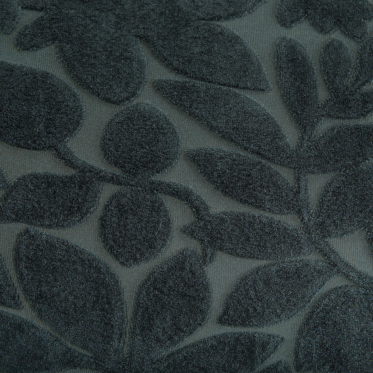 CHAISELONGUE Samtstoff dunkelgrün Blättermuster linksseitig Biarritz - Grün, Textil (116/77/56cm) - Beliani