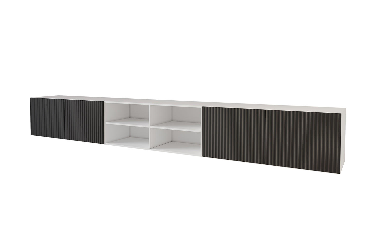 ALTDECOR NÍZKÁ komoda NOA-2-W 3x100x40x40 cm – bílá / černá