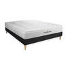 BETT Nottingham Memory-Schaum 180 x 210 cm h3 - Kit Bettgestell Schwarz - Beige/Schwarz, Holz (180/210cm) - ROYAL PALACE BEDDING