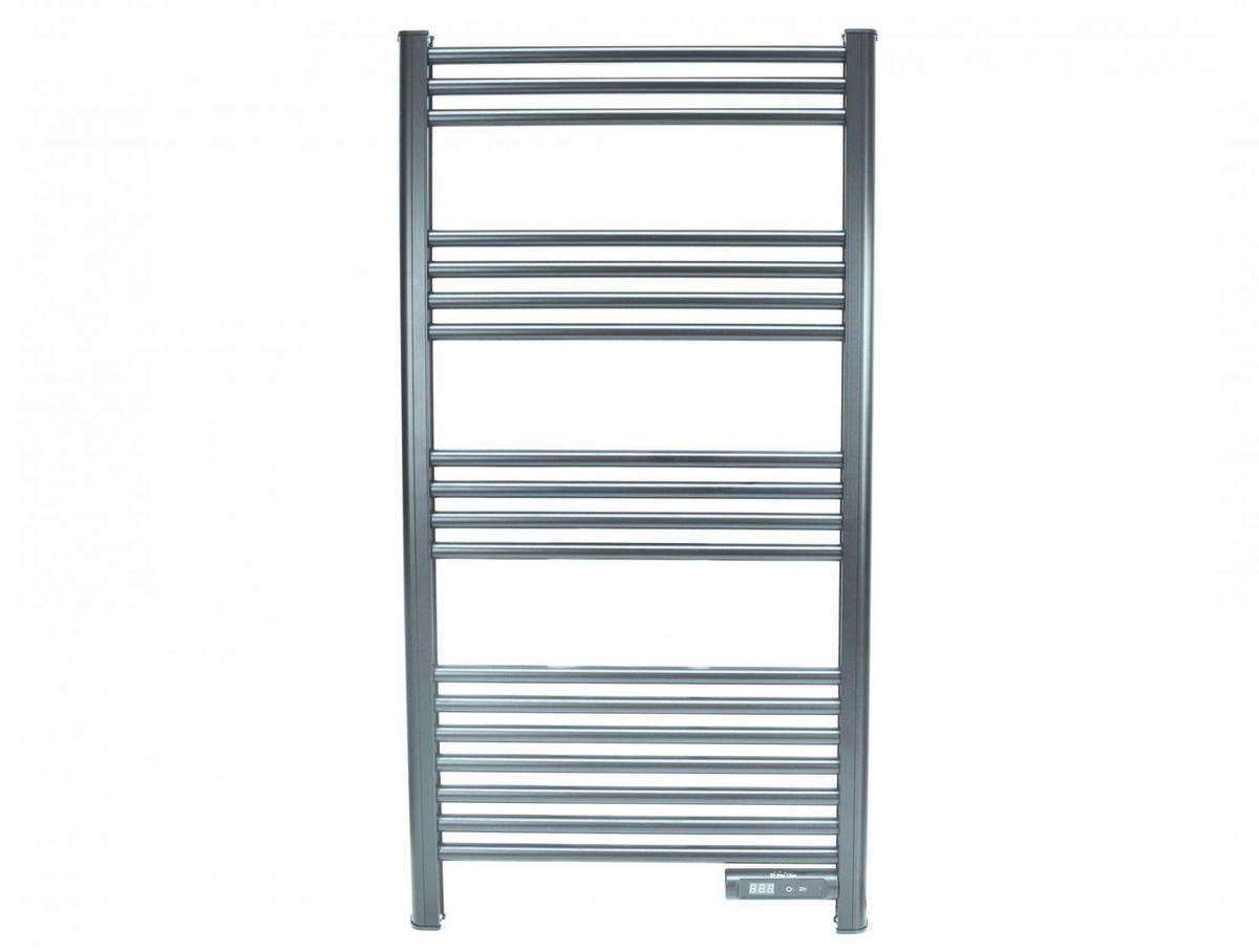 HANDTUCHTROCKNER Grau mit Elektrosystem und Wandhalterung 500 W - Grau, Metall (54/107/4cm) - Purline