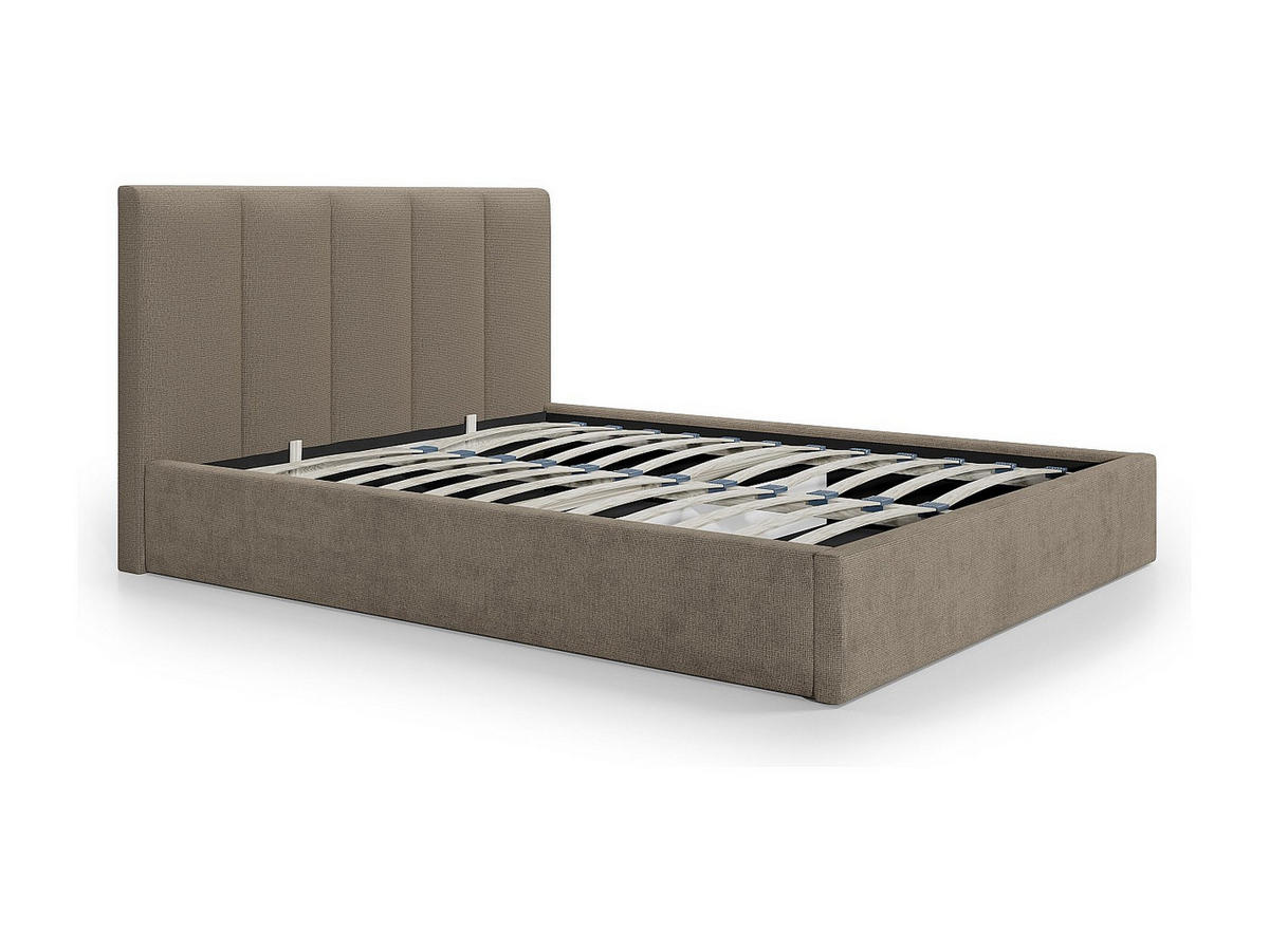 BETT mit Bettkasten - 2 -Sitzer - Polyester - taupe - KILACLO - Braun, Textil (213/211cm) - Vente-Unique