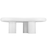 COUCHTISCH 97/67/32 cm Weiß aus MDF in Wolkenform - Weiß, Holzwerkstoff (97/67/32cm) - OKMYHOME