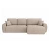 ECKSOFA Mit Schlaffunktion Und Bettkasten L-Form Ivo L, Chenille-Stoff Artico, Beige, Rechts - Sandfarben, Holz (250/142cm) - Kaiser Möbel