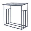 KAMINHOLZREGAL - Anthrazit, Metall (70/145/143cm) - ML-DESIGN