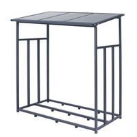 KAMINHOLZREGAL - Schwarz, Metall (83/185/187.5cm) - ML-DESIGN