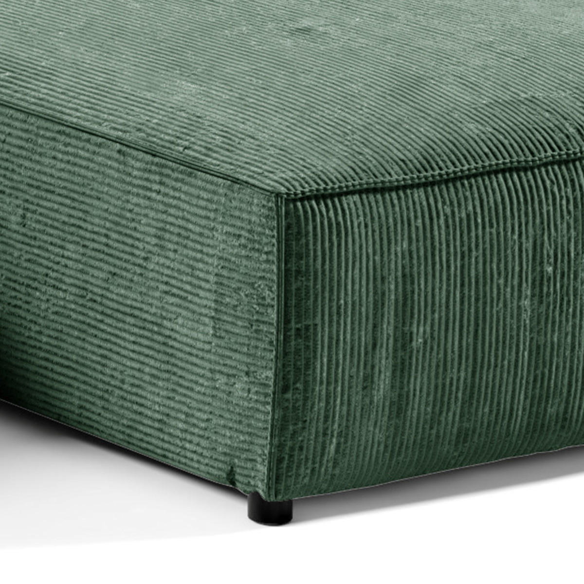 PANORAMASOFA Isaac 5 Sitzplätze Tannengrün - Grün, Holzwerkstoff (398/85/185cm) - Petits-meubles