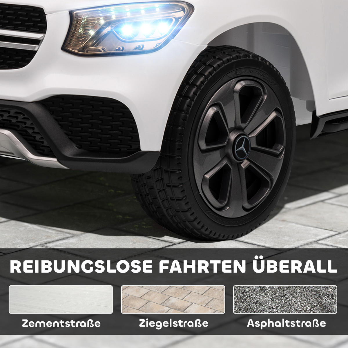 FAHRZEUGE zum Draufsitzen Weiß 105.0/68.0/50.0cm - Weiß, Kunststoff (105/68/50cm)