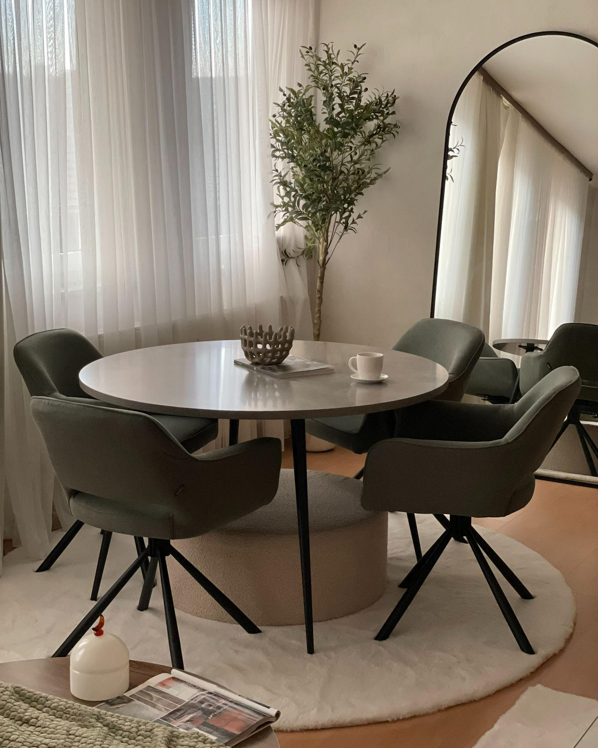 JÍDELNÍ ŽIDLE sada 2 ks Tmavě zelená Loures - černá/tmavě zelená, textil (56/80/63cm) - Beliani
