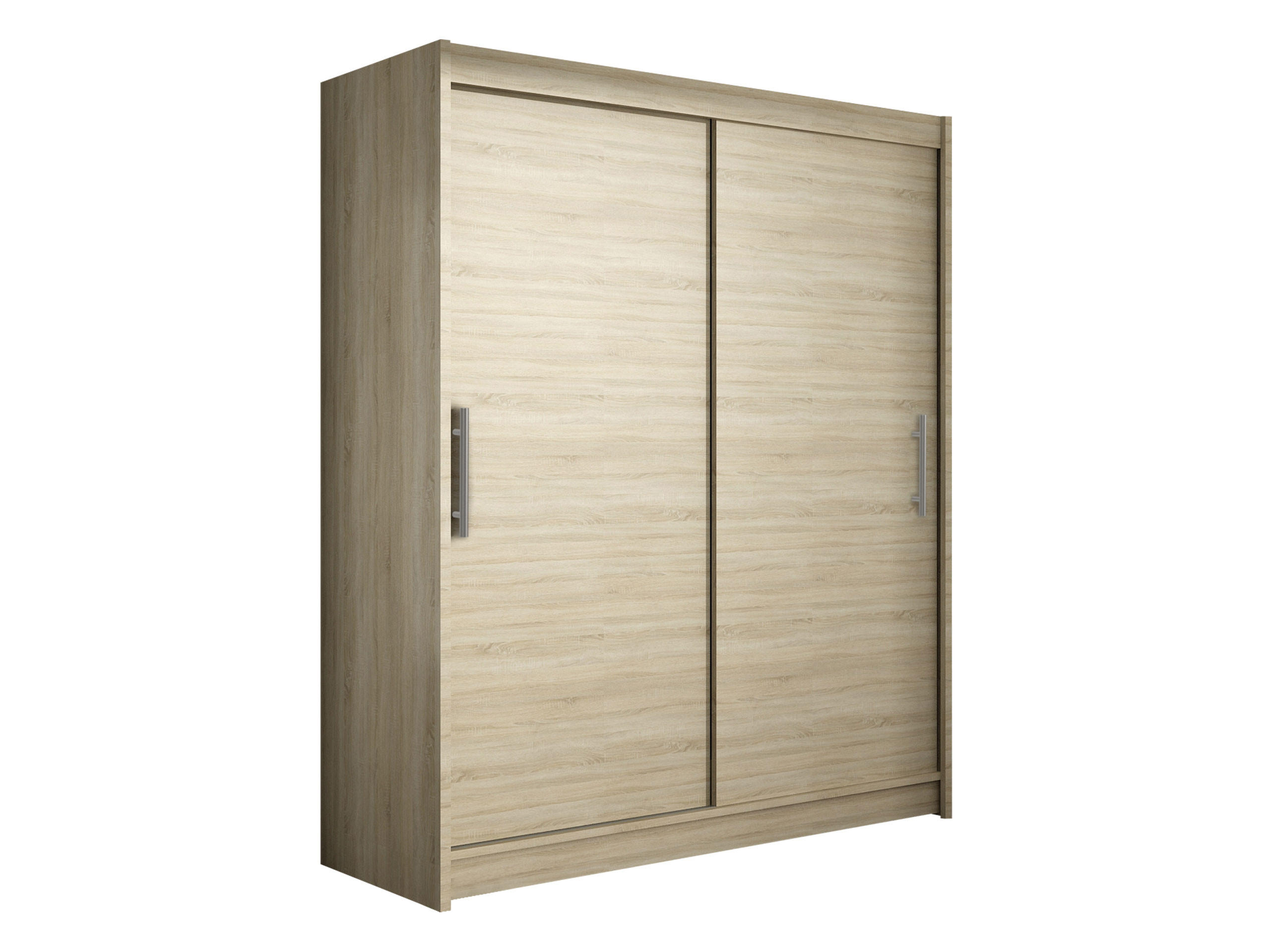 SCHWEBETÜRENSCHRANK Westa I - Silberfarben/Sonoma Eiche, Holzwerkstoff/Metall (150/200/58cm) - MIRJAN24