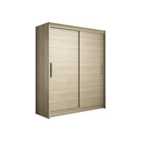 SCHWEBETÜRENSCHRANK Westa I - Silberfarben/Sonoma Eiche, Holzwerkstoff/Metall (150/200/58cm) - MIRJAN24