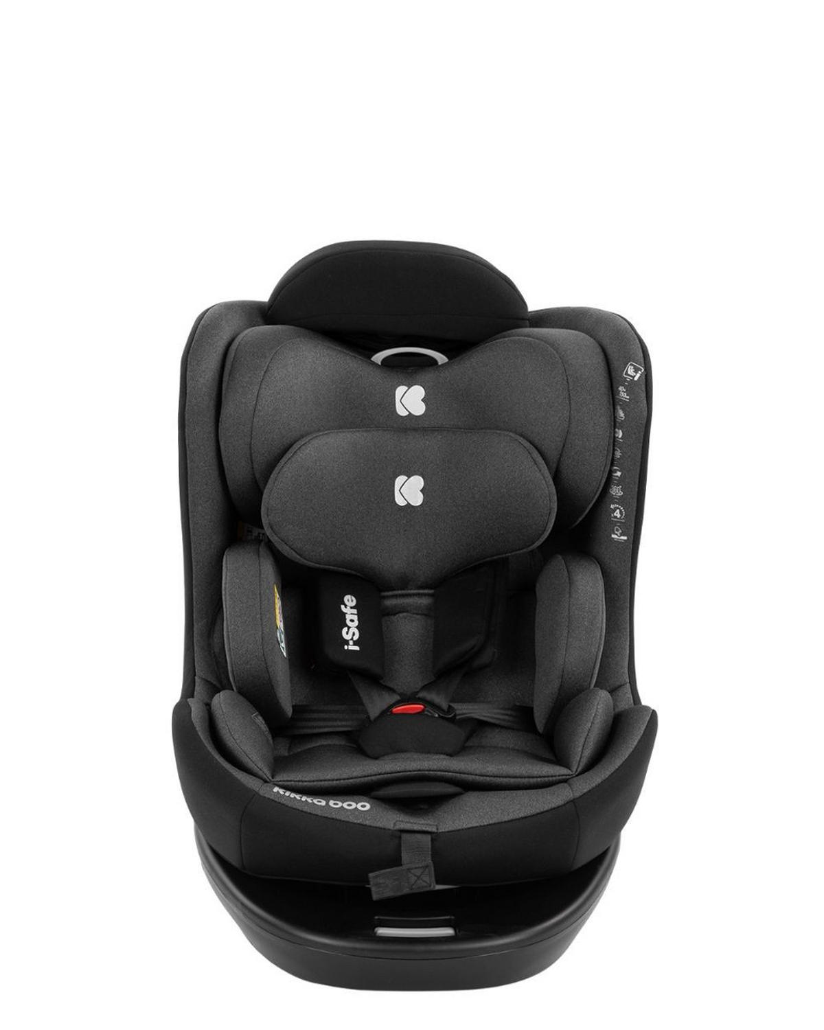 KINDERSITZ i-Safe i-Size dunkelgrau Isofix, Top-Tether, verstellbar - Schwarz, Kunststoff (45/55/55cm) - Kikka boo