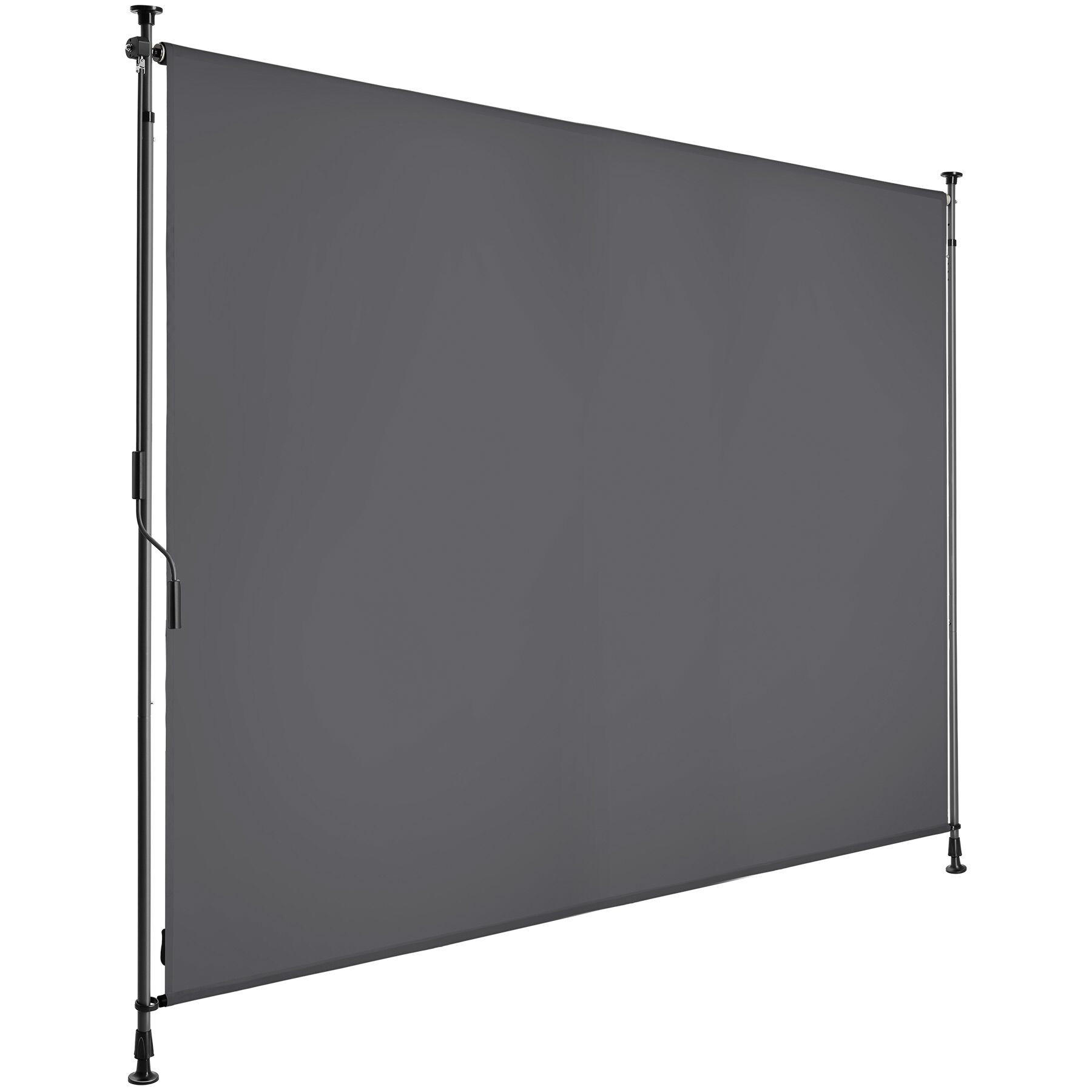 KLEMMMARKISE Taija,leichtgängige Handkurbel,dunkelgrau - Dunkelgrau, Kunststoff (208/310cm) - tectake