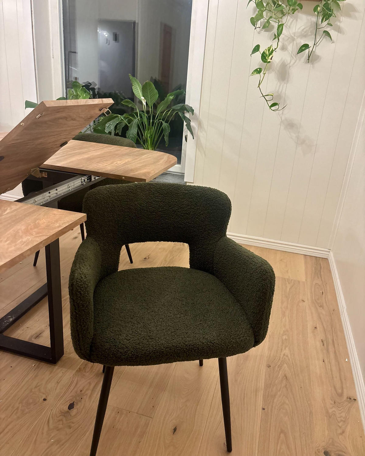 JÍDELNÍ ŽIDLE sada 2 ks Sametová látka Tmavě zelená Sanilac - tmavě zelená, kov/textil (52/75/44cm) - Beliani