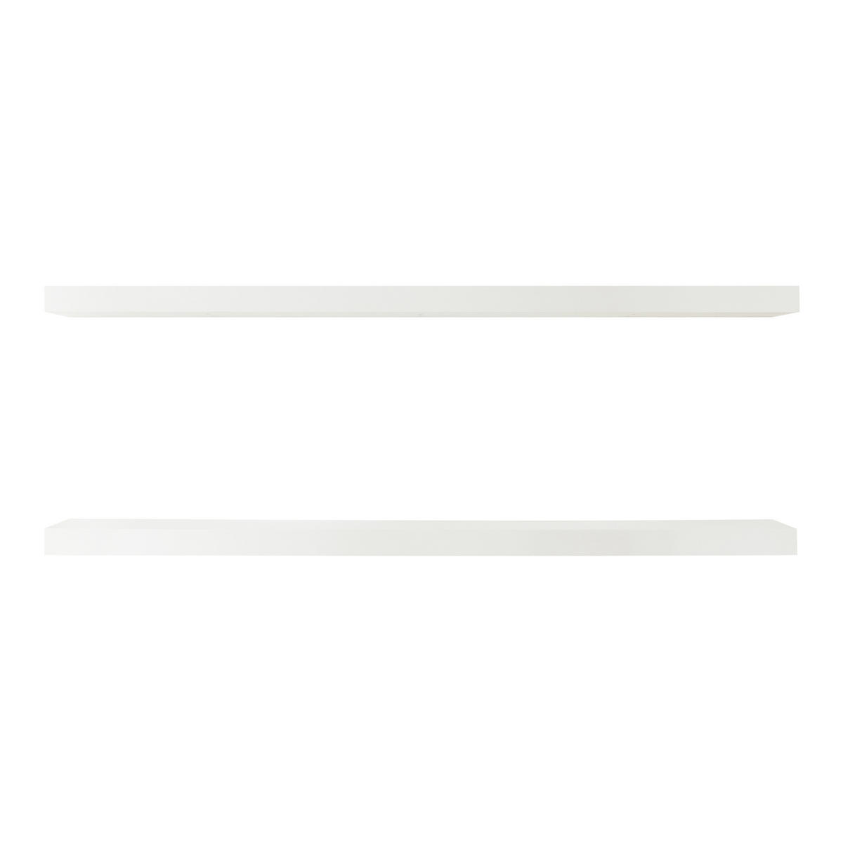 WANDREGAL-SET 2 TLG. Stranda - Weiß, Holzwerkstoff/Metall (20/4/100cm) - [en.casa]