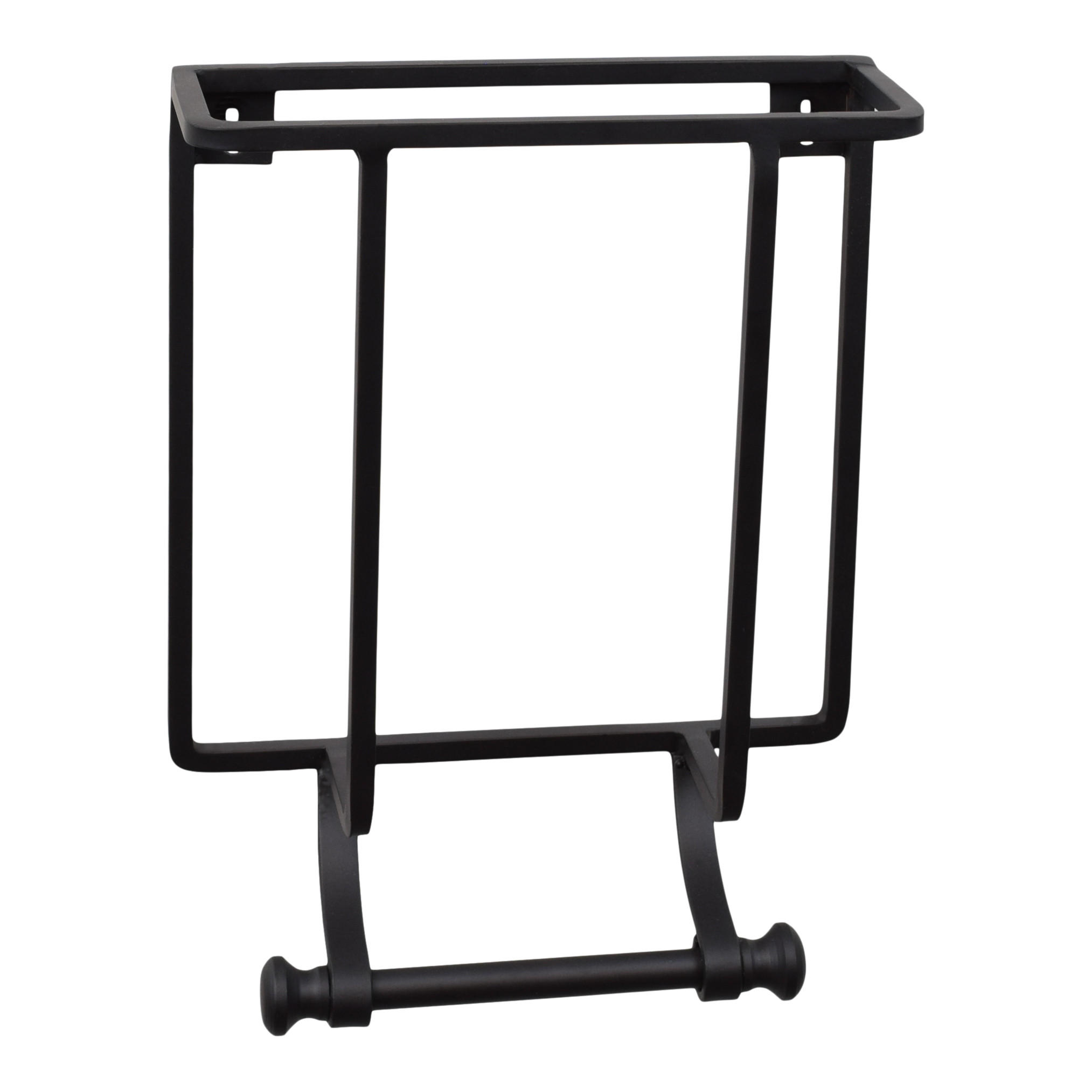 TOILETTENPAPIERHALTER Tissu Schwarz - Schwarz, Metall (23/30/9cm) - LOFT42