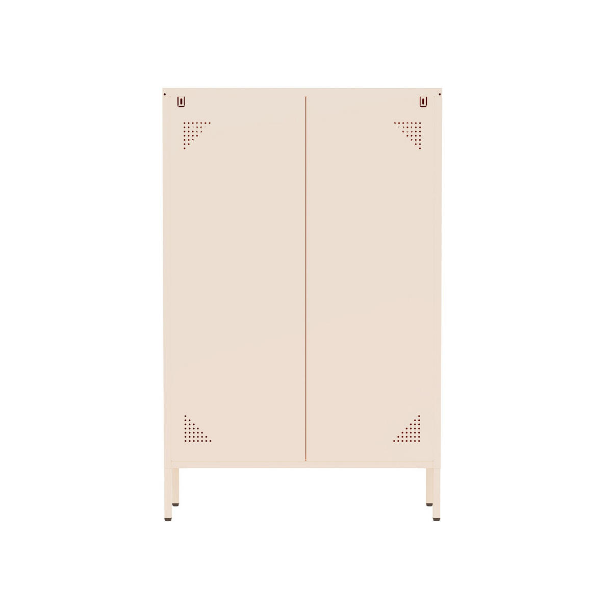 SCHUHSCHRANK 3 Türen Beige 80/26/125 - Beige, Metall (80/125/26cm) - Mobili Rebecca