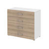 AKTENSCHRANK - 4 Schubkästen - Weiß/Sonoma Eiche - Sonoma Eiche, Holzwerkstoff (80/72/34.4cm) - Röhr