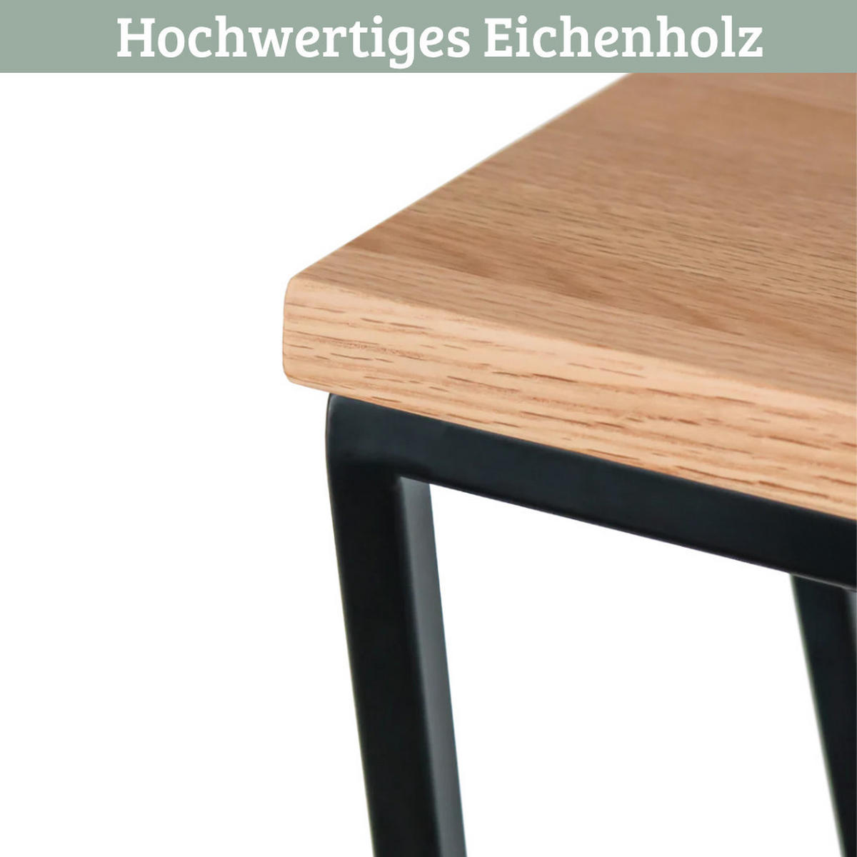 BLUMENSTÄNDER Holz Metallgestell KABRI 90 cm hoch Eichenholz - Braun, Holz (20/90/21cm) - DELUKE