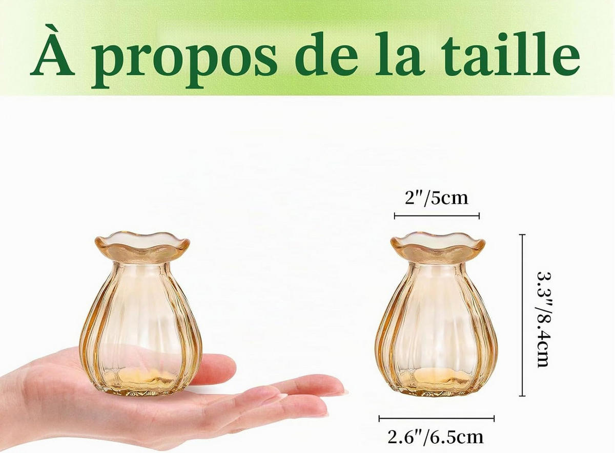 VASE 6,5 x 6,5 x 8,8 cm Glas - Gelb, Glas (8.8cm) - LIBRATON