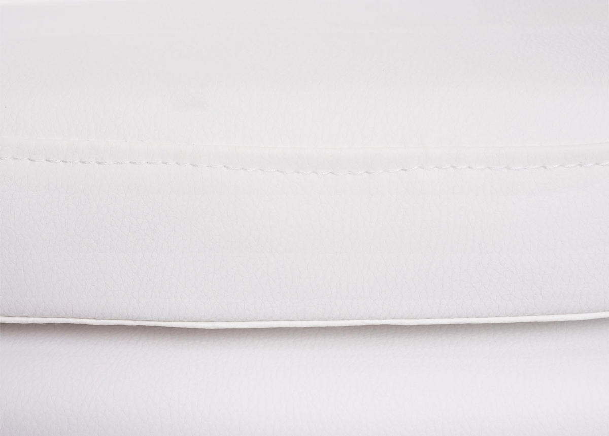 BARHOCKER Oslo mit Lehne Sitzhöhe 79cm Kunstleder Weiß Tresenhocker - Weiß, Kunststoff (53/99/45cm) - PROREGAL