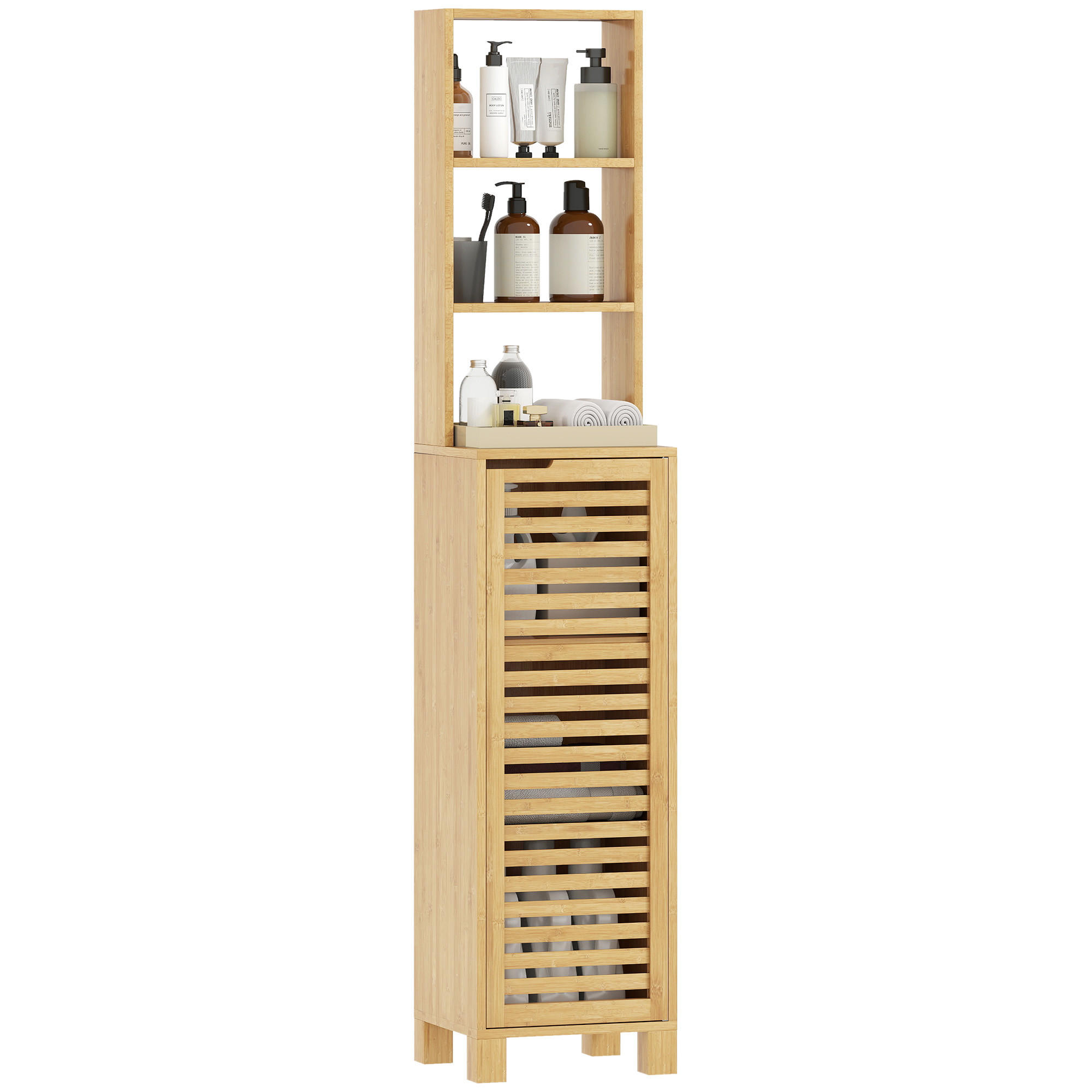 HOCHSCHRANK Natur 34/30/170 cm - Naturfarben, Holz (34/170/30cm) - PANGIVO