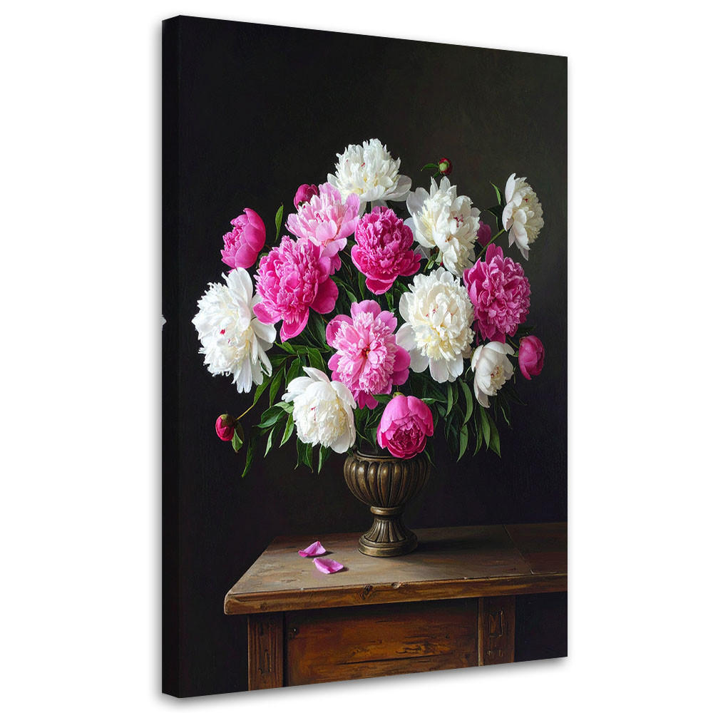 LEINWANDBILD Blumen 80x120cm - Rosa, Textil (80/120cm) - Feeby