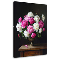 LEINWANDBILD Blumen 70x100cm - Rosa, Textil (70/100cm) - Feeby