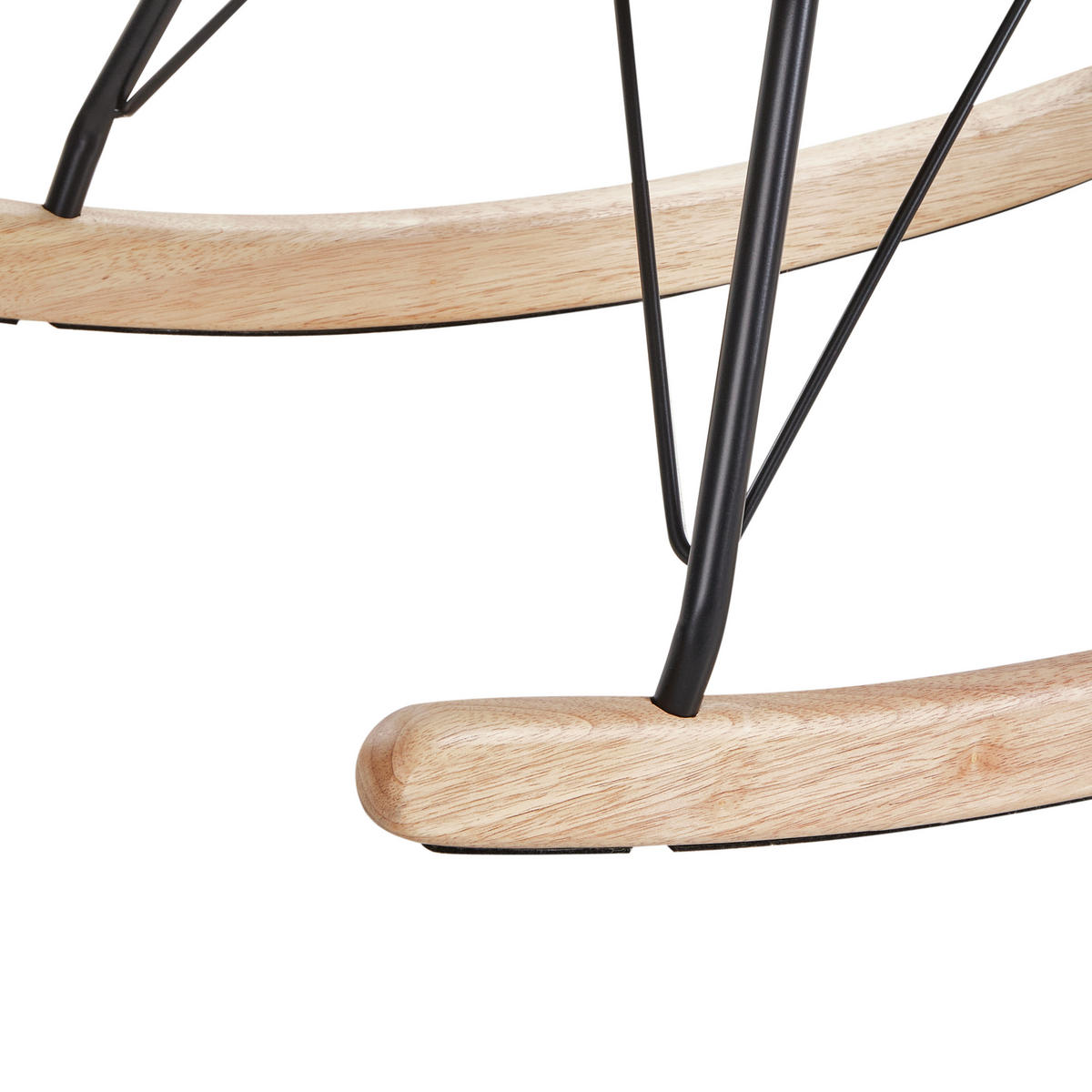 SCHAUKELSTUHL Taupe Skale - Taupe/Schwarz, Textil (70/85/94cm) - Beliani