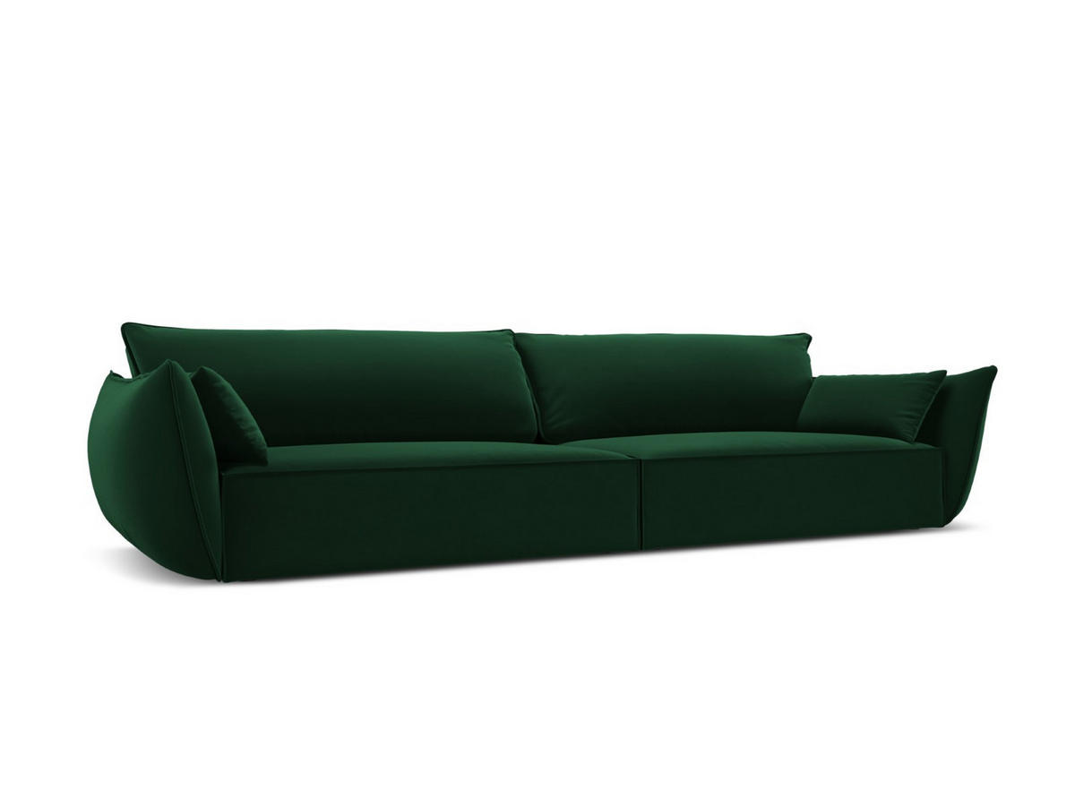 SOFA Kaelle aus Samt flaschengrün 4 Sitzplätze - Dunkelgrün, Textil (110/85/248cm) - Micadoni