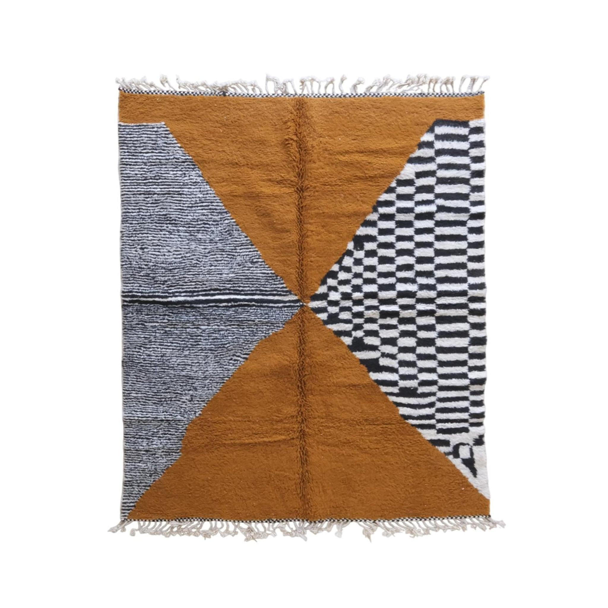 BERBERTEPPICH aus reiner Wolle 212x 268 cm - Orange, Naturmaterialien (212/268cm) - AFK Living