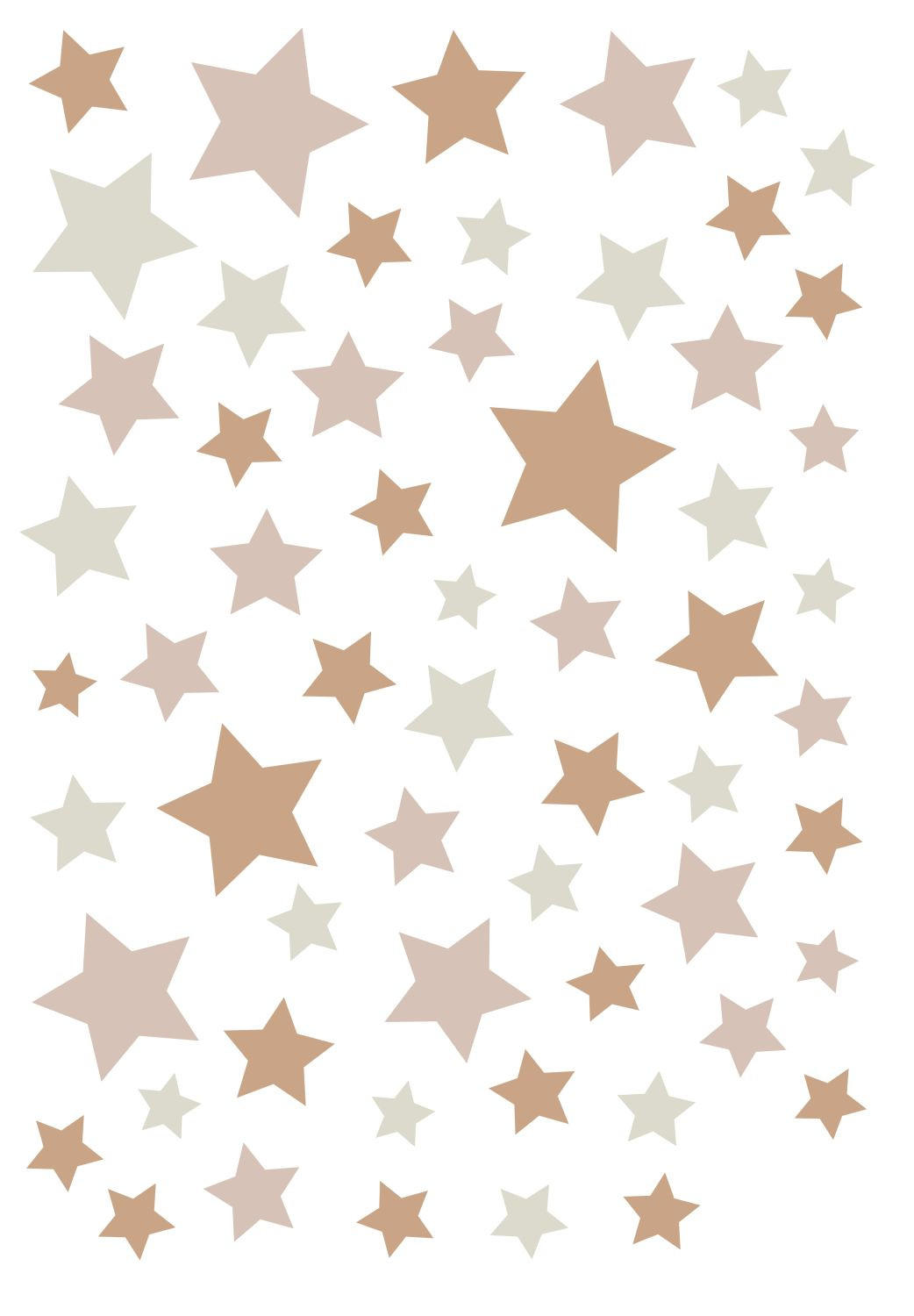 WANDTATTOO Sternenhimmel 33 x 47.5 cm - Terracotta, Papier (33/47.5/47.5cm) - ESTAhome