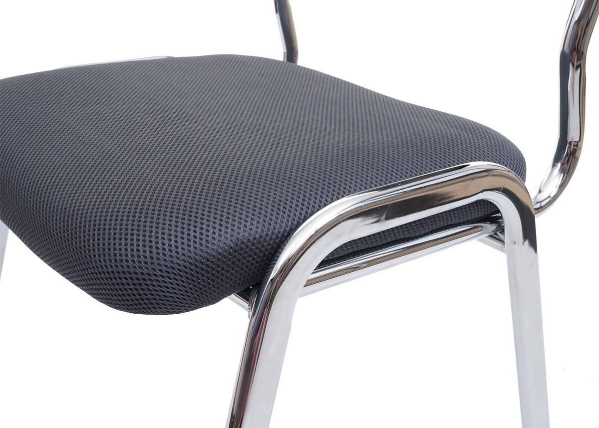 BESUCHERSTUHL Grau 2er-Set - Grau, Textil (49/83/58cm) - MCW