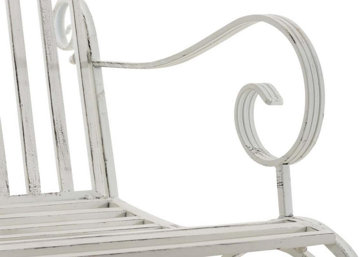 GARTENSCHAUKELSTUHL 2er Set Metall Antik Weiß - Weiß, Metall (56/94/90cm) - CLP