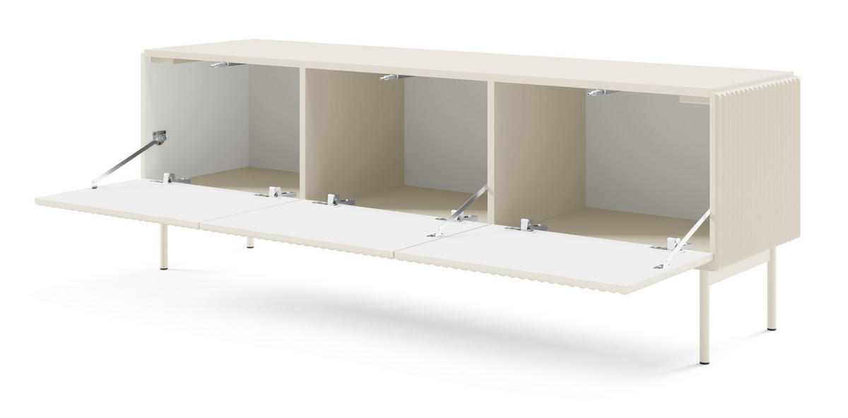 TV-BOARD 147 cm Galiano mit 3 Türen, Kaschmir - Kaschmir, Holz (147/51/40cm) - Emporius