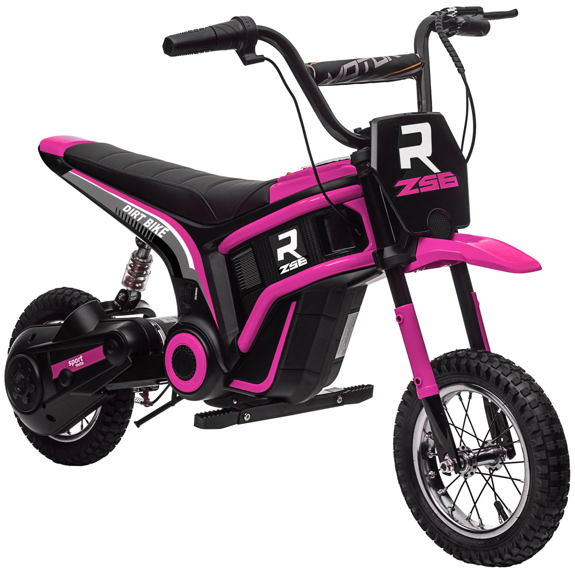 ELEKTRO Motocykl Dětský elektromotocykl s motorem 24 V 350 W, 8–16 km/h, růžový - růžová, plast (119/64/76.5cm) - HOMCOM