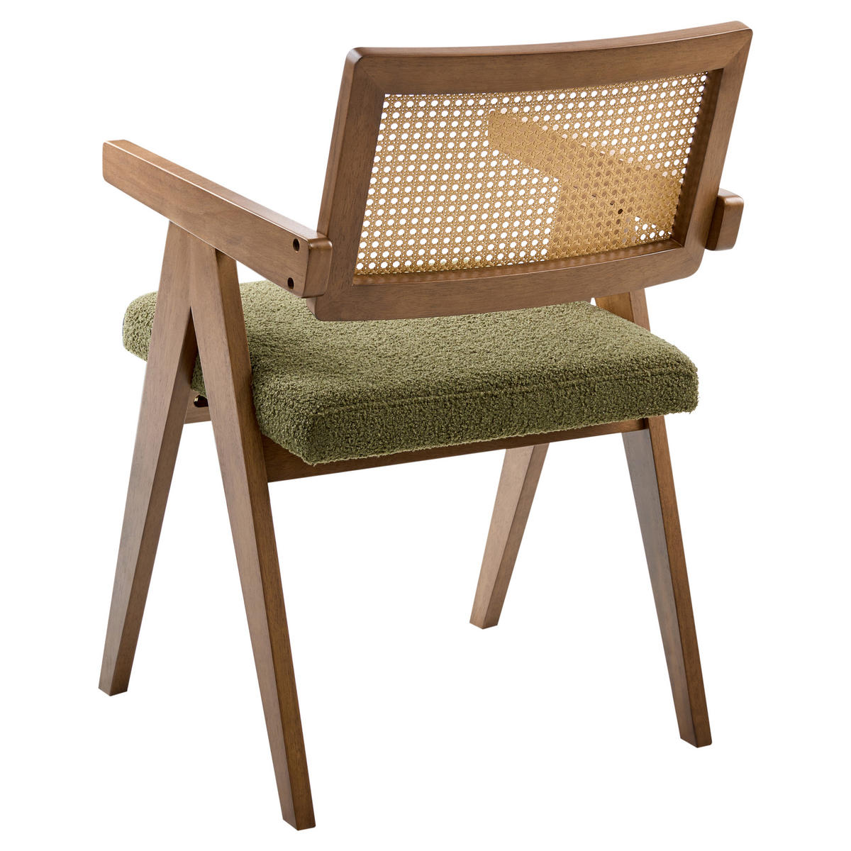 ESSZIMMERSTUHL 2er Set Holz Braun/Grün Ava - Braun/Grün, Holz (55/85/62cm) - Beliani