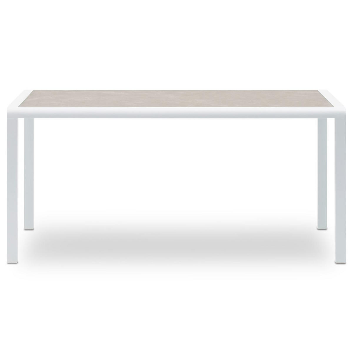 GARTENMÖBEL SET TRAPANI 7er Set grau, weiß - Grau, Glas/Metall - IDIMEX