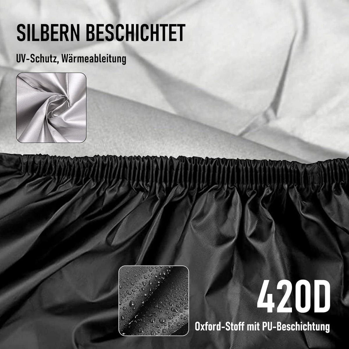 ABDECKPLANE für Holzpferd 140 x 100 x 130 cm Schwarz Wasserdicht UV-beständig - Schwarz, Kunststoff (140/100/130cm)